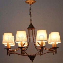 Lampadario a candela in stile mediterraneo retrò rustico a 8 luci