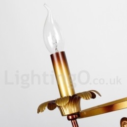 Lampadario in stile rustico retrò a 8 luci