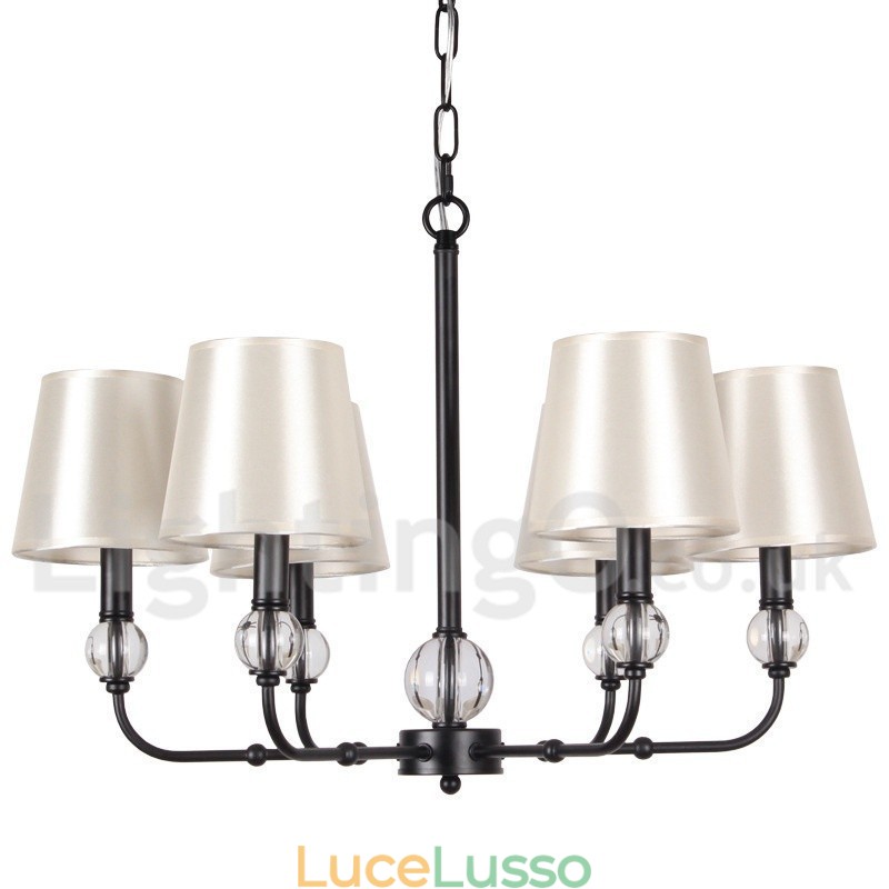 Lampadario in stile rustico retrò contemporaneo a 6 luci