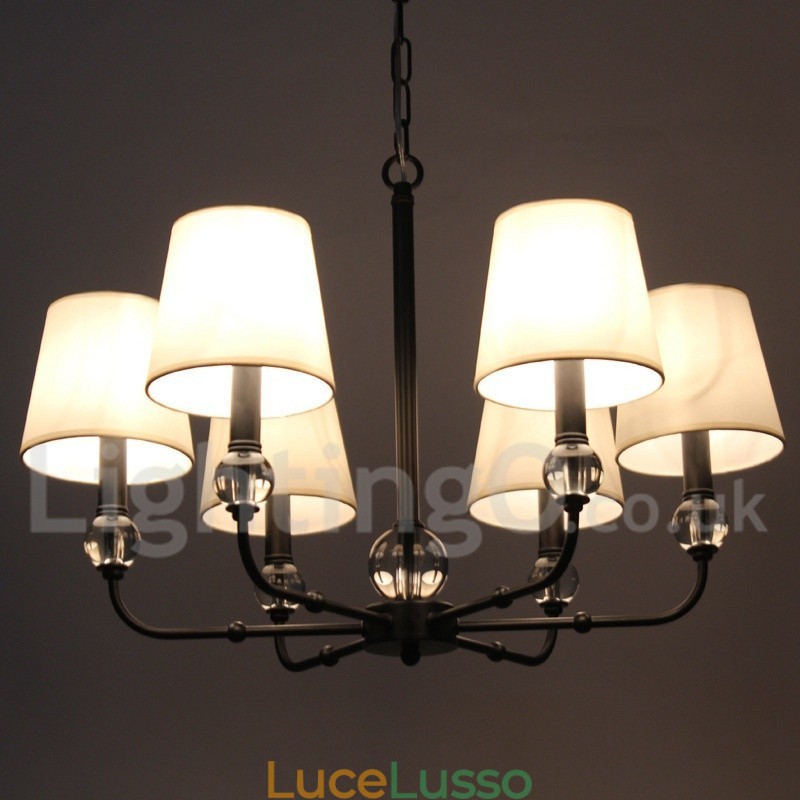 Lampadario in stile rustico retrò contemporaneo a 6 luci