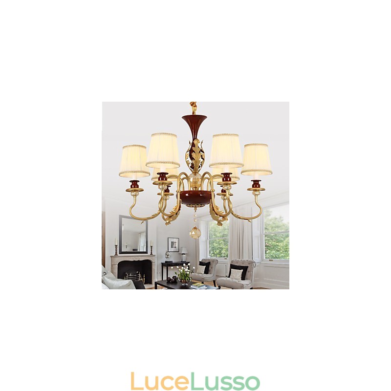 Lampadario di cristallo 6 luci Fashion Painting Metal
