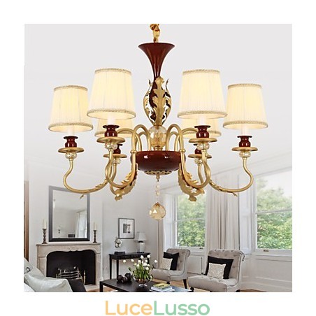 Lampadario di cristallo 6 luci Fashion Painting Metal Lampadario di cristallo 6 luci Fashion Painting Metal