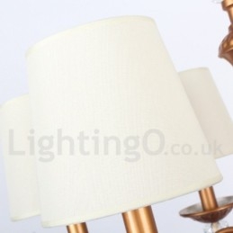 Lampadario in stile retrò rustico nero a 6 luci