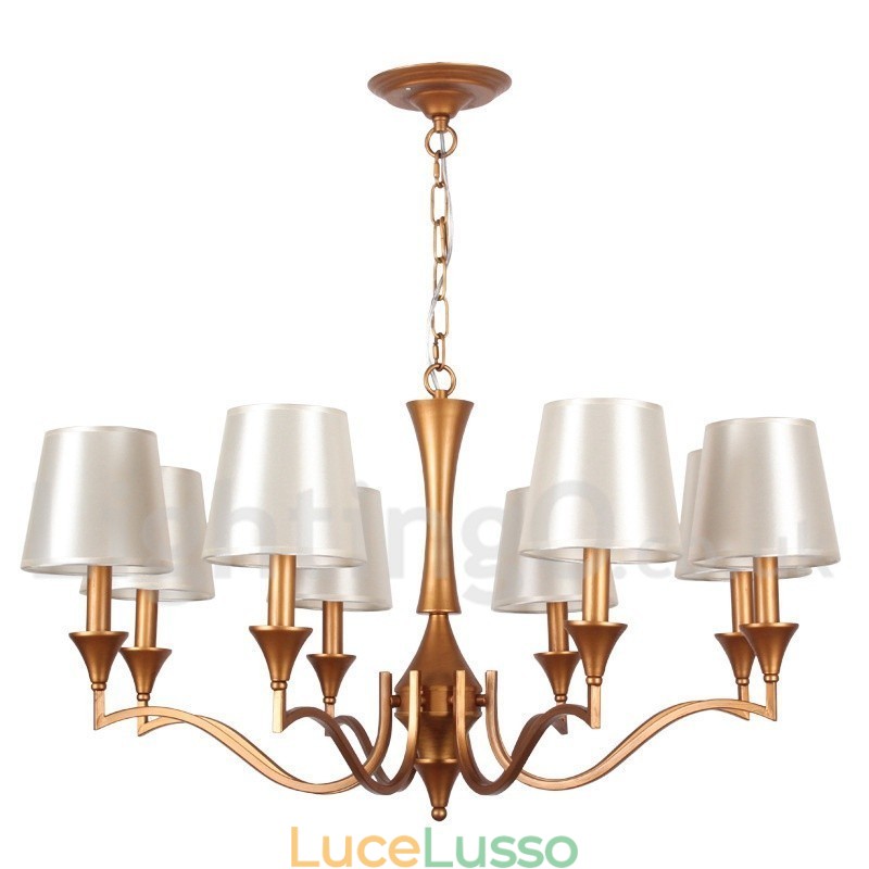 Lampadario a 8 luci in stile candela