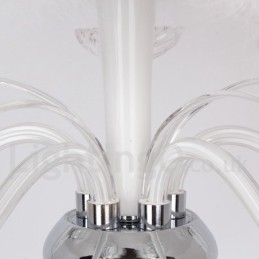 Lampadario a 5 luci in stile candela in cristallo K9 bianco contemporaneo