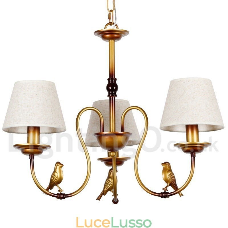 Lampadario a 3 luci in stile rustico retrò moderno contemporaneo