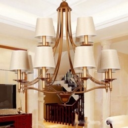 Lampadario a candela in stile mediterraneo retrò rustico a 12 luci