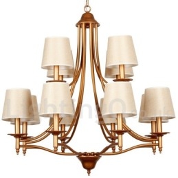 Lampadario a candela in stile mediterraneo retrò rustico a 12 luci