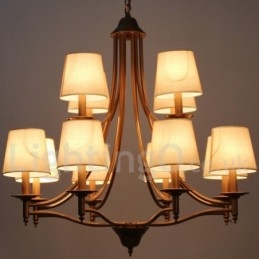 Lampadario a candela in stile mediterraneo retrò rustico a 12 luci