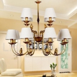 Lampadario in stile retrò rustico contemporaneo moderno a 12 luci