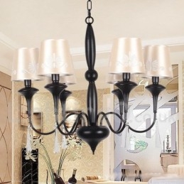 Lampadario a 6 luci in stile mediterraneo a forma di candela