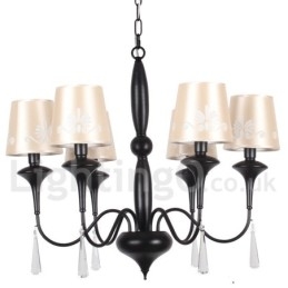 Lampadario a 6 luci in stile mediterraneo a forma di candela