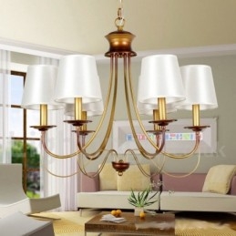 Lampadario a candela in stile mediterraneo rustico e moderno, stile contemporaneo, a 6 luci