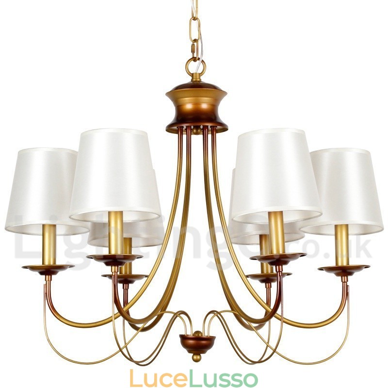 Lampadario a candela in stile mediterraneo rustico e moderno, stile contemporaneo, a 6 luci