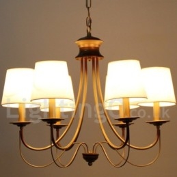 Lampadario a candela in stile mediterraneo rustico e moderno, stile contemporaneo, a 6 luci