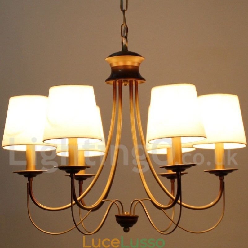 Lampadario a candela in stile mediterraneo rustico e moderno, stile contemporaneo, a 6 luci