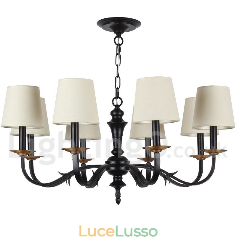 Lampadario in stile retrò a 8 luci