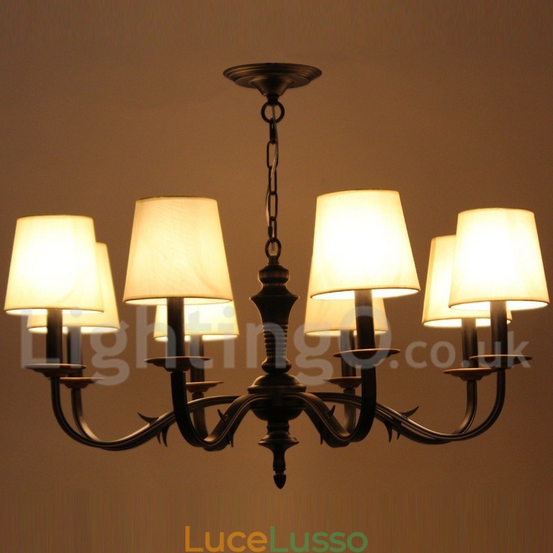 Lampadario in stile retrò a 8 luci