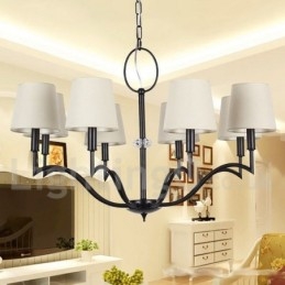 Lampadario moderno contemporaneo a 8 luci in stile candela