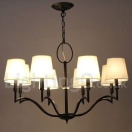 Lampadario moderno contemporaneo a 8 luci in stile candela