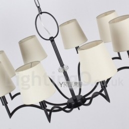 Lampadario moderno contemporaneo a 8 luci in stile candela