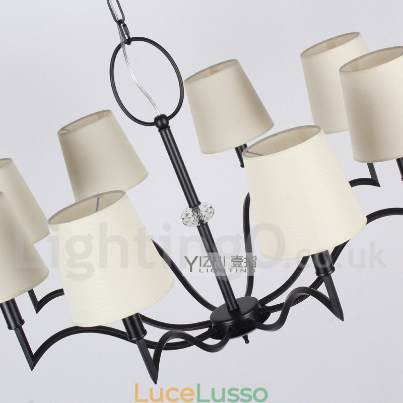 Lampadario moderno contemporaneo a 8 luci in stile candela