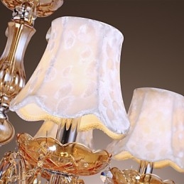Lampadario di lusso in stile europeo a 6 luci con cristallo K9