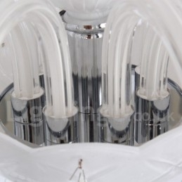 Lampadario a forma di candela in cristallo bianco K9 a 8 luci