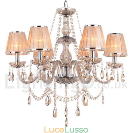 Lampadario a 6 luci in stile candela di cristallo K9 Lampadario a 6 luci in stile candela di cristallo K9