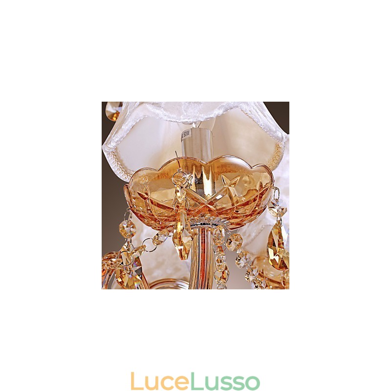 Lampadario di lusso in stile europeo a 6 luci con cristallo K9