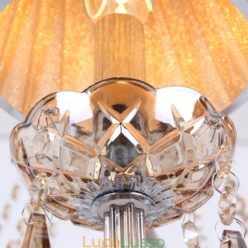 Lampadario a forma di candela in cristallo K9 a 8 luci