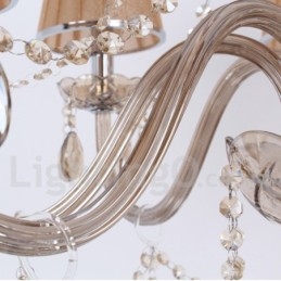 Lampadario a forma di candela in cristallo K9 a 8 luci