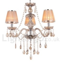 Lampadario a 3 luci in stile candela di cristallo K9