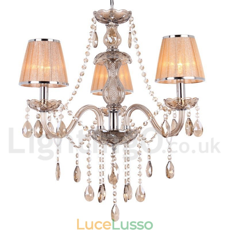 Lampadario a 3 luci in stile candela di cristallo K9