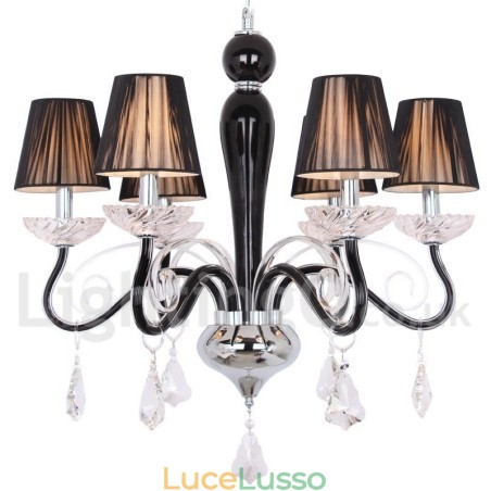 Lampadario a 6 luci in stile candela in cristallo K9 bianco contemporaneo Lampadario a 6 luci in stile candela in cristallo K9 bianco contemporaneo