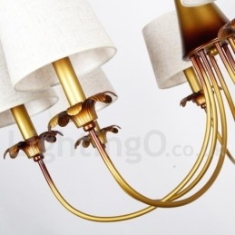 Lampadario rustico moderno contemporaneo a 8 luci in stile candela