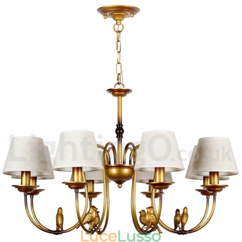 Lampadario in stile retrò rustico contemporaneo moderno a 8 luci