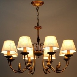 Lampadario in stile retrò rustico contemporaneo moderno a 8 luci
