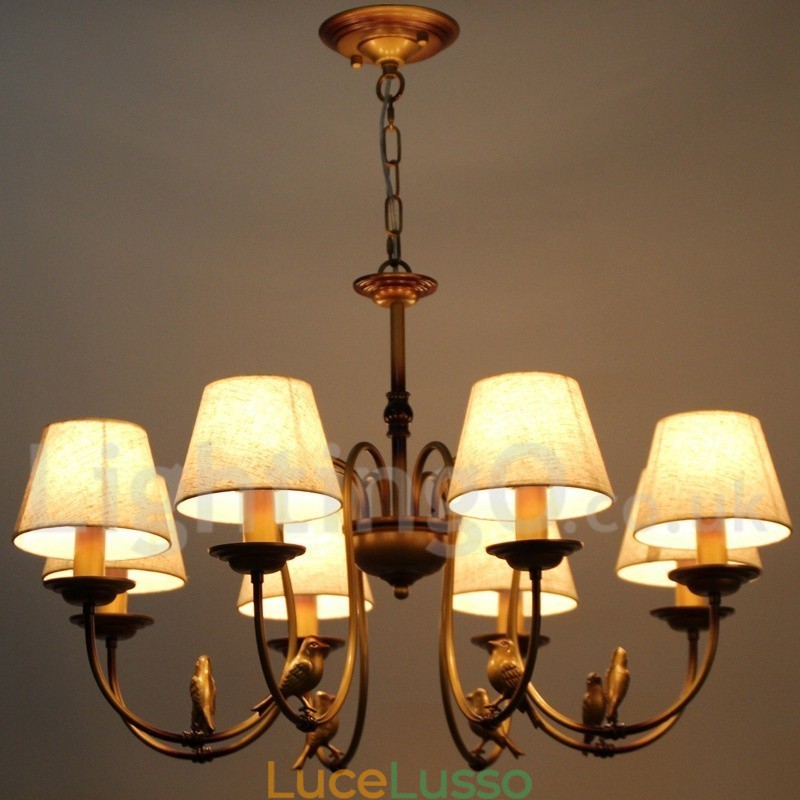 Lampadario in stile retrò rustico contemporaneo moderno a 8 luci