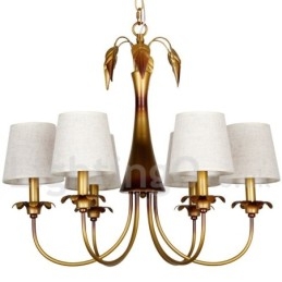 Lampadario rustico moderno contemporaneo a 6 luci in stile candela