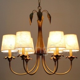 Lampadario rustico moderno contemporaneo a 6 luci in stile candela