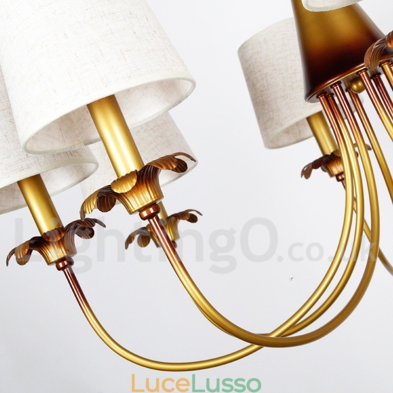 Lampadario rustico moderno contemporaneo a 6 luci in stile candela