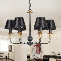 Lampadario in stile rustico retrò a 6 luci