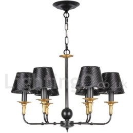 Lampadario in stile rustico retrò a 6 luci