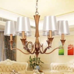 Lampadario a 6 luci in stile mediterraneo a forma di candela