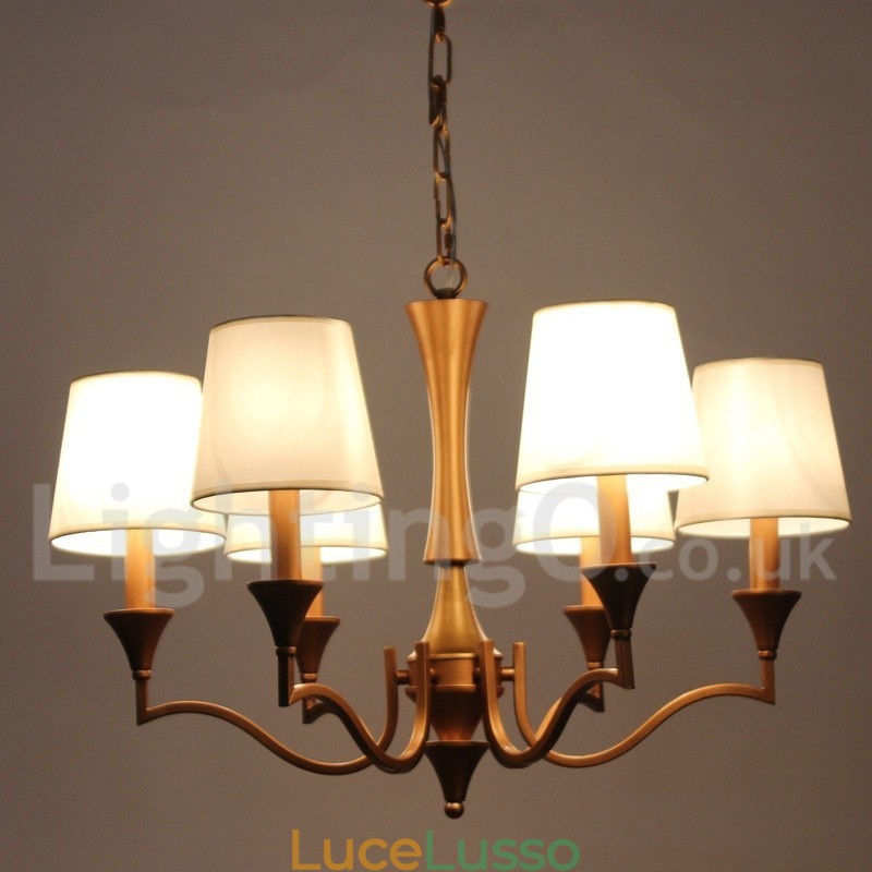 Lampadario a 6 luci in stile mediterraneo a forma di candela