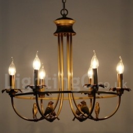 Lampadario in stile retrò a 6 luci