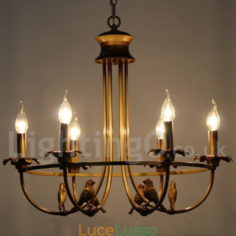 Lampadario in stile retrò a 6 luci