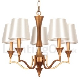 Lampadario a 5 luci in stile rustico mediterraneo a forma di candela