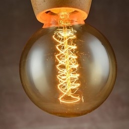 Lampadario Mini Stile Moderno Contemporaneo Legno Bambù